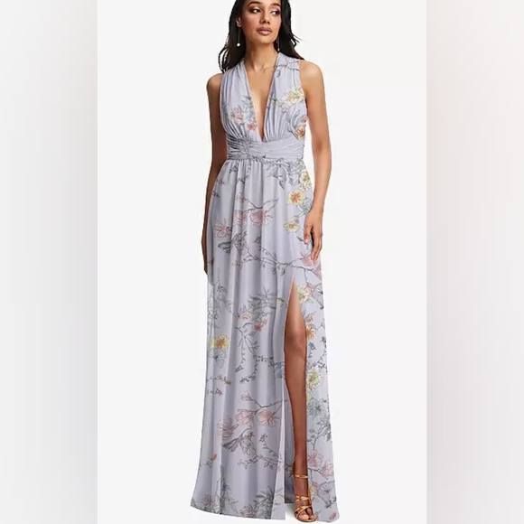 Dessy Collection Dresses & Skirts - After Six Dessy Collection Baby Blue Floral Butterfly Formal Dress Wedding Guest